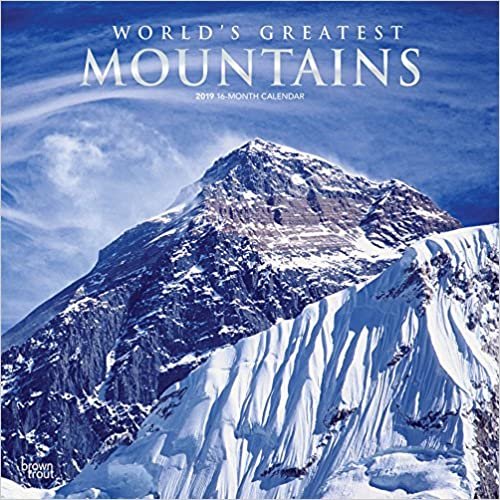 Mountains, Worlds Greatest 2019 Square Wall Calendar