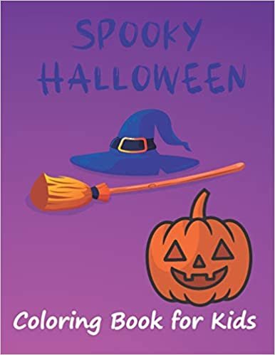 indir Spooky Halloween Coloring book for Kids: Children Coloring Workbooks for Kids: Boys, Girls with lots of Halloween characters like Ghosts, Pumpkin, Spiders, Cat, Witches Brew and many more.