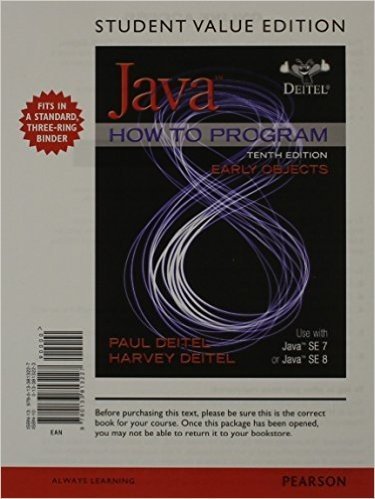 Java How to Program, Early Objects, Student Value Edition baixar