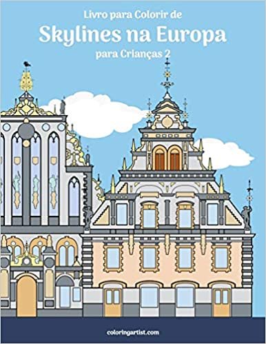Livro para Colorir de Skylines na Europa para Crianças 2
