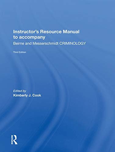 Instructor's Manual To Accompany Criminology (English Edition)