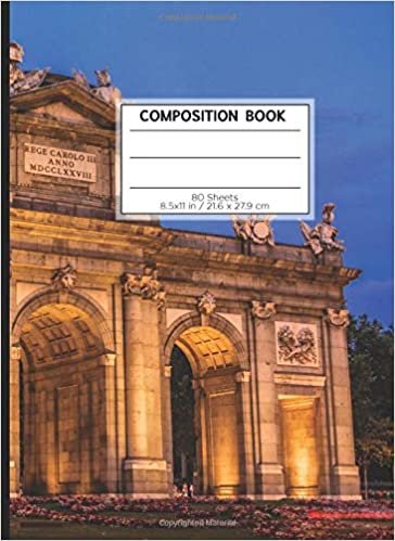indir COMPOSITION BOOK 80 SHEETS 8.5x11 in / 21.6 x 27.9 cm: A4 Squared Paper Composition Book | &quot;Triumphal Arc&quot; | Workbook for s Kids Students Boys | Notes School College | Mathematics | Physics