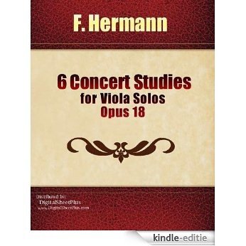Hermann 6 Concert Studies Op.18 for Viola Solos sheet music (English Edition) [Kindle-editie]