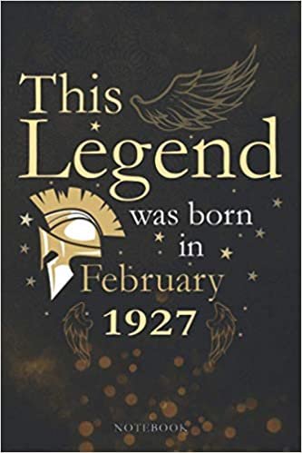 indir This Legend Was Born In February 1927 Lined Notebook Journal Gift: 114 Pages, PocketPlanner, Appointment , Appointment, Paycheck Budget, 6x9 inch, Monthly, Agenda