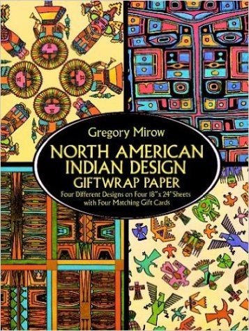 North American Indian Design Giftwrap Paper