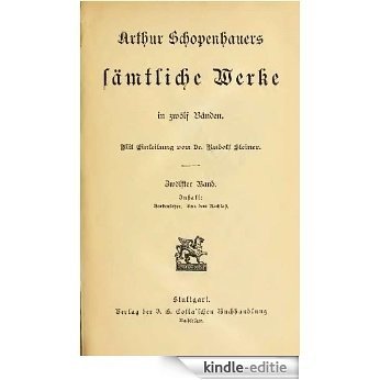 Schopenhauers sämtliche Werke in zwölf Bänden 1895  12/12 (German Edition) [Kindle-editie]