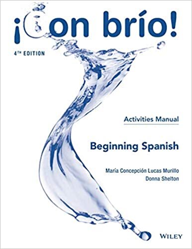 indir ¡con Brío! Beginning Spanish Activities Manual