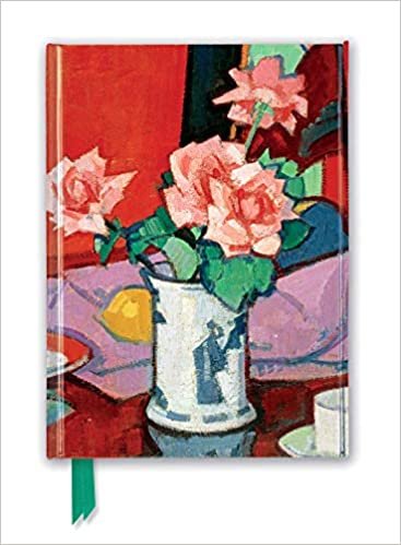 Ngs. Samuel Peploe - Pink Roses, Chinese Vase (Foiled Journal) (Flame Tree Notebooks) (Premium Notizbuch DIN A 5 mit Magnetverschluss)