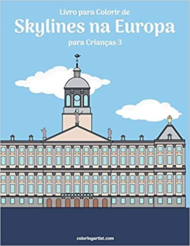 Livro para Colorir de Skylines na Europa para Crianças 3