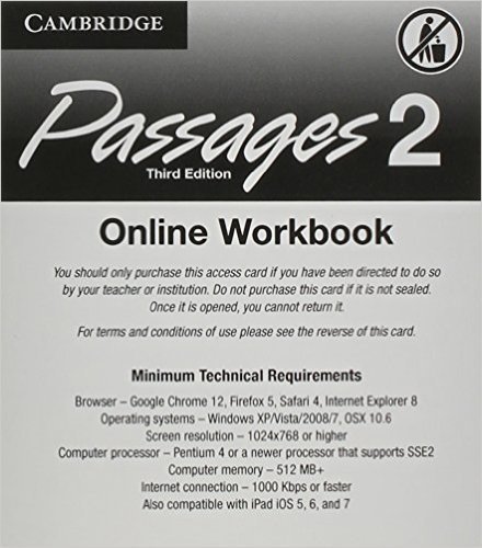 Passages Level 2 Online Workbook Activation Code Card baixar