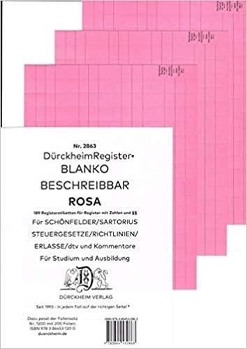 DürckheimRegister® BLANKO-ROSA beschreibbar für deine Gesetze: 189 beschreibbare Registeretiketten in LilaRosa (Papier) für Gesetzessammlungen Mit ... In jedem Fall auf der richtigen Seite ®