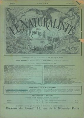 Le Naturaliste. Revue illustree des sciences naturelles.