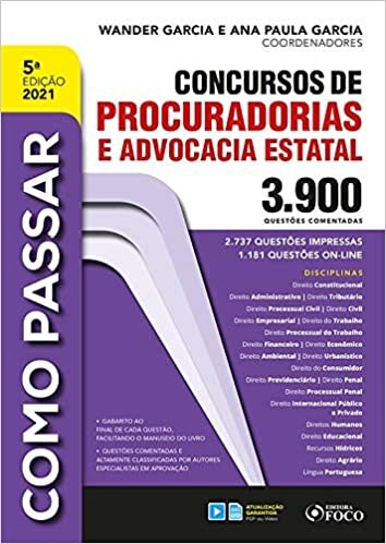 COMO PASSAR EM CONCURSOS DE PROCURADORIAS E ADVOCACIA ESTATAL - 3.900 QUESTÕES - 5ª ED - 2021 baixar