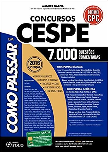 Como Passar Em Concursos CESPE: 7.000 Questões Comentadas
