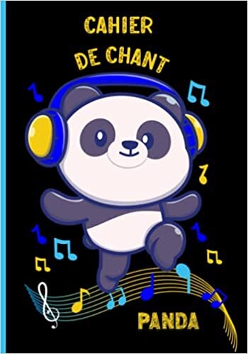 indir Cahier de Chant PANDA: Carnet de Musique pour Partitions et Paroles - Petit Format avec Pages à Carreaux et Portées - Idéal pour Enfants et Ados Fans des Pandas