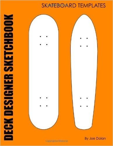 Deck Designer Sketchbook: Skateboard Templates: 96 Comp and Old School Skateboard Deck Templates