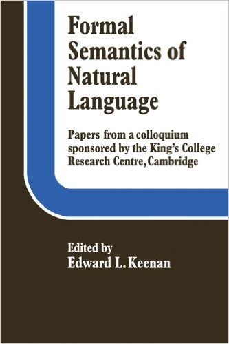 Formal Semantics of Natural Language baixar