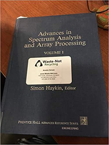 Advances in Spectrum Analysis and Array Processing (Prentice-hall Signal Processing Series): 001