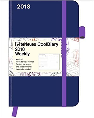 2018 Blue/Stamp Diary - teNeues Cool Diary - Weekly 9 x 14 cm