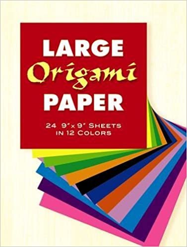 indir Large Origami Paper: 24 9&quot; X 9&quot; Sheets in 12 Colours (Dover Origami Papercraft)