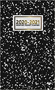 indir 2020-2021 Monthly Pocket Planner: 2 Year Pocket Monthly Organizer &amp; Calendar | Cute Two-Year (24 months) Agenda With Phone Book, Password Log and Notebook | Abstract Black &amp; White Pattern