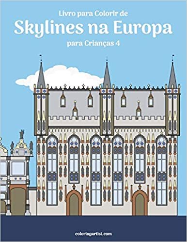 Livro para Colorir de Skylines na Europa para Crianças 4