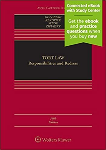 indir Tort Law: Responsibilities and Redress (Aspen Casebook)
