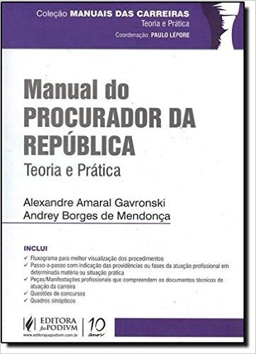 Manual Do Procurador Da República - Coleção Manuais Das Carreiras