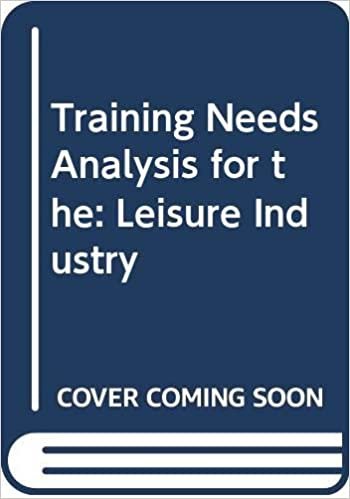 Training Needs Analysis for the: Leisure Industry
