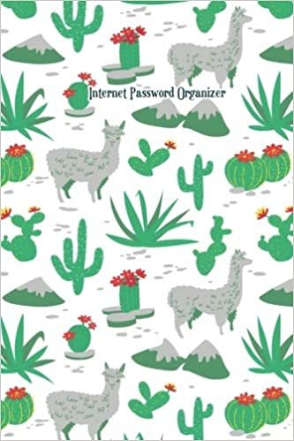 Internet Password Organizer: Discreet Password Journal (Llama & Cactus Premium Soft Cover)