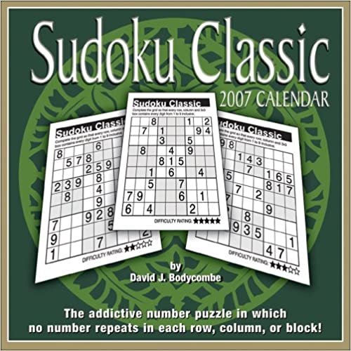 Sudoku Classic 2007 Calendar