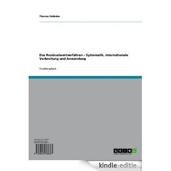 Das Residualwertverfahren - Systematik, internationale Verbreitung und Anwendung [Kindle-editie]