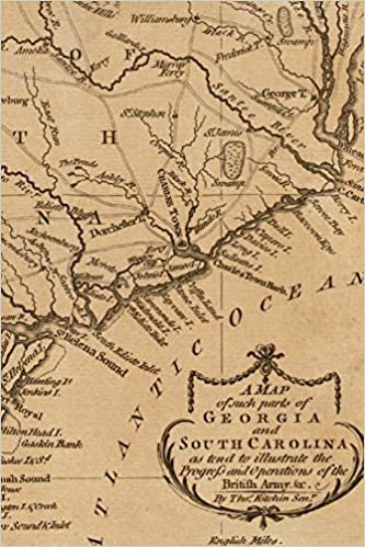 indir 1780 Map of Georgia and South Carolina - A Poetose Notebook / Journal / Diary (50 pages/25 sheets) (Poetose Notebooks)