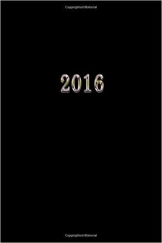2016: Calendario/Planificador de Cita: 1 Semana En 2 Lados, Formato 6" X 9" (15.24 X 22.86 CM), Encuadernacion Negro
