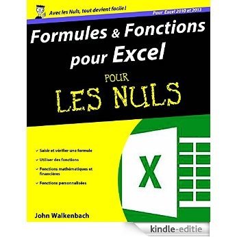 Formules et fonctions pour Excel 2013 Pour les Nuls [Kindle-editie]