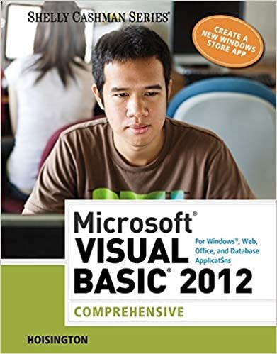 Microsoft Visual Basic 2012 for Windows, Web,Office, and Database Applications: Comprehensive (Shelly Cashman)