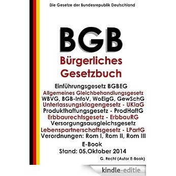 Das BGB - Bürgerliches Gesetzbuch - für Ihren Kindle - E-Book - Stand: 05. Oktober 2014 (German Edition) [Kindle-editie]