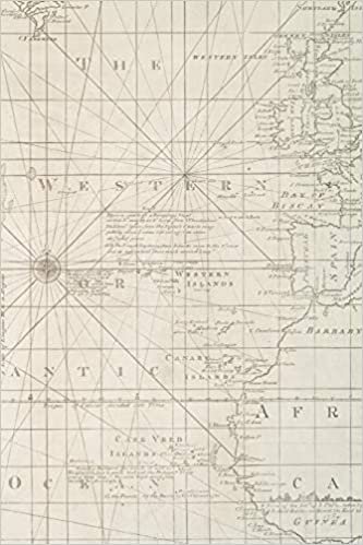 1781 Map With Part of Europe, Africa and America - A Poetose Notebook / Journal / Diary (50 pages/25 sheets) (Poetose Notebooks)