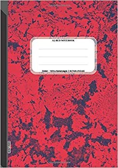 indir A5 Red Notebook: Dotted Grid Notebook Journal, 110 Dot Grid Pages, 14,8 x 21,0 cm (A5 size), Pages Numbered, Red Pattern Soft Matte Cover