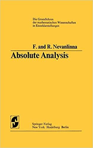 Absolute Analysis (Grundlehren der mathematischen Wissenschaften (102), Band 102)