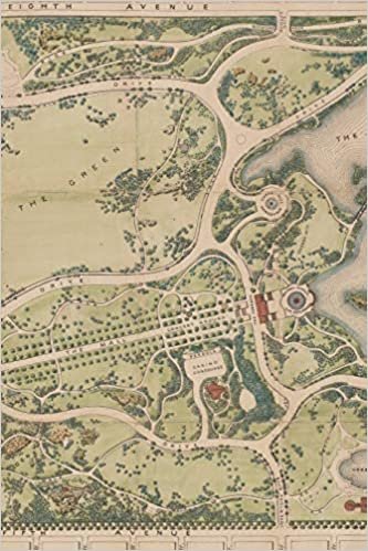 1873 Map of Central Park in Manhattan, New York City - A Poetose Notebook / Journal / Diary (50 pages/25 sheets) (Poetose Notebooks)