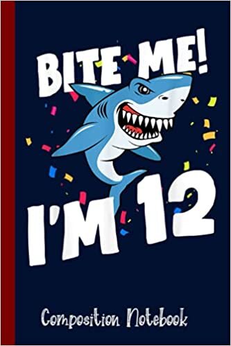 indir 12 Years Old Happy Birthday Party Shark Composition notebook: preschool composition notebook, cute shark themed