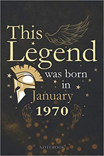 indir This Legend Was Born In January 1970 Lined Notebook Journal Gift: Appointment, Paycheck Budget, 114 Pages, Agenda, 6x9 inch, PocketPlanner, Appointment , Monthly