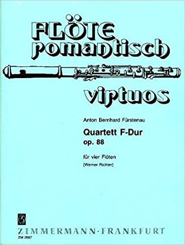 Quartett F-Dur: op. 88. 4 Flöten. Partitur und Stimmen. (Flöte romantisch virtuos)