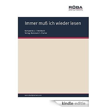 Immer muß ich wieder lesen: Sheet Music (German Edition) [Kindle-editie] beoordelingen
