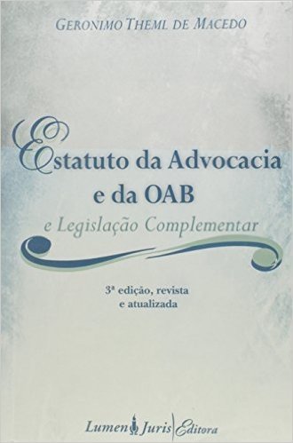 Estatuto Da Advocacia E Da Oab E Legislacao Complementar