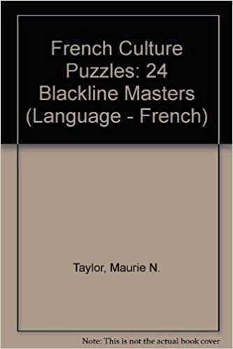 indir French Culture Puzzles: 24 Blackline Masters (Language - French)