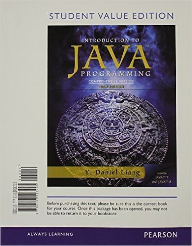 Intro to Java Programming, Comprehensive Version, Student Value Edition