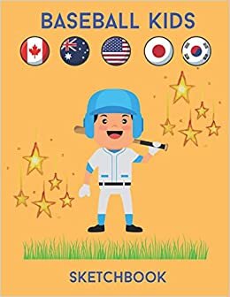 indir Baseball Kids: Awesome Sketchbook for kids with 120 pages of 8.5&quot; X 11&quot; Large Blank Paper for Drawing, Coloring, Doodling and Learning