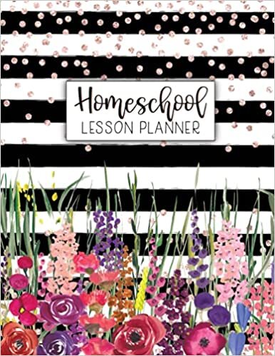 indir Homeschool Lesson Planner: Weekly &amp; Monthly Record Book for Teaching Multiple Kids | July - June Academic Calendar Year Agenda | Watercolor Stripes (2020-2021 Homeschooling Family Organizer, Band 5)